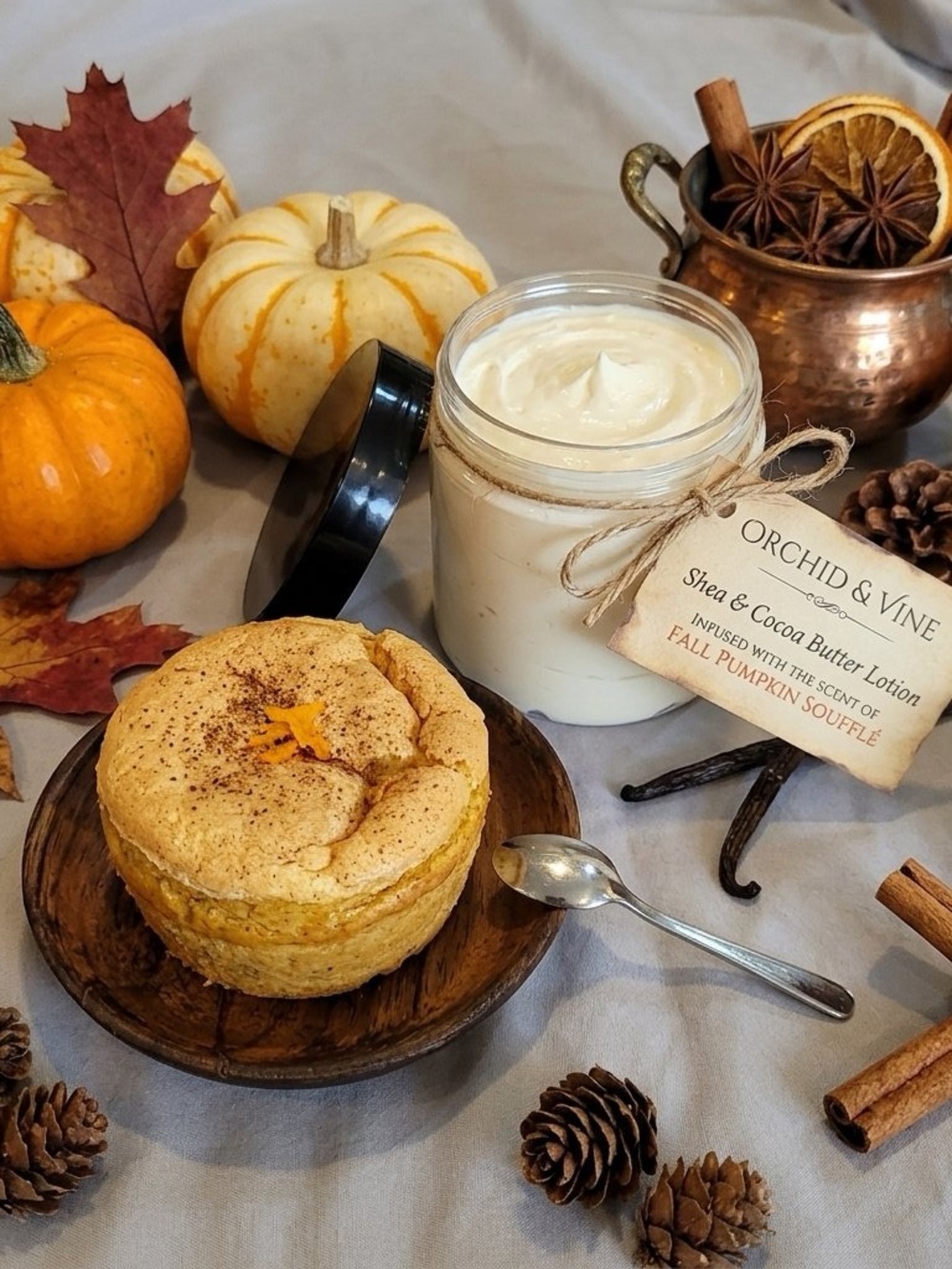 Orchid & Vine Fall Pumpkin Soufflé Shea & Cocoa Butter Lotion Skin Nutrition